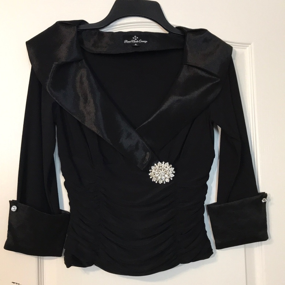 Black evening women’s top size 2 formal